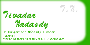 tivadar nadasdy business card