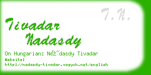 tivadar nadasdy business card